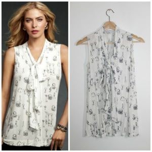 Cabi Sleeveless Keys Please Blouse